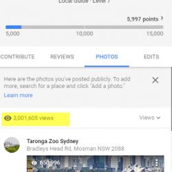 My #GoogleLocalGuide photos reach 3 million views on #GoogleMaps