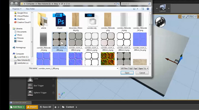 Importing textures into the Unreal Engine
